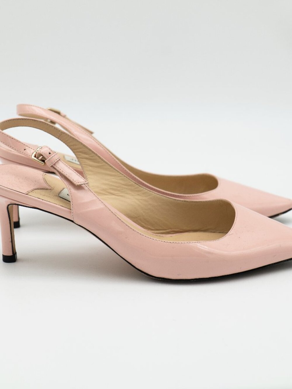 Jimmy Choo Erin 60 Rosewater Patent Slingback Pumps Size 36 - Picture 3 of 6